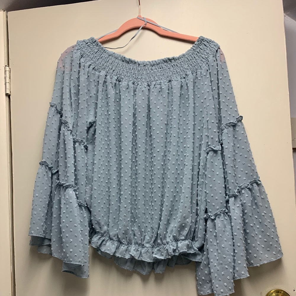 Off the shoulder flowy top nanamacs